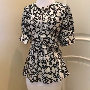 BCBG Maxazria  satin tie back dress top